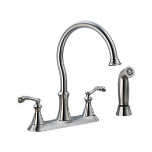 LF SS Vessona Two Handle Kitchen Faucet with spray