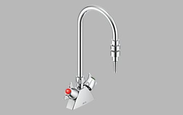 Laboratory Two Handle 2 3 4 Deck Mount Laboratory Mixing Faucet